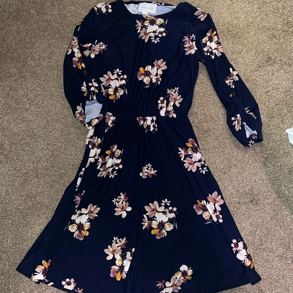 French Grey Dress - Size Small